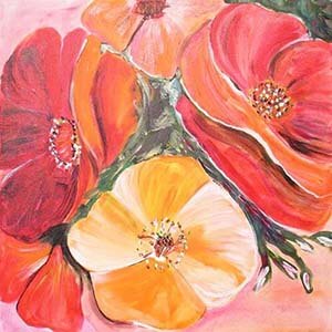 poppies 60x60