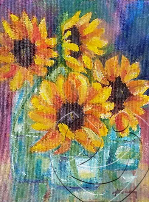 017194sunflowerinbottles by ildy sw