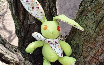 Happy Easter-toy bunny I sewed