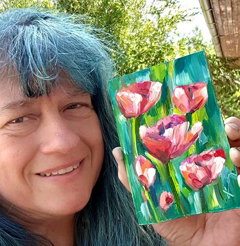 ART CHALLENGE – PAINT A FLOWER A DAY first week